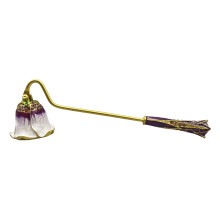 Candle Snuffer with Engraved Floral Design and Non Slip European Style Handle for All Candles