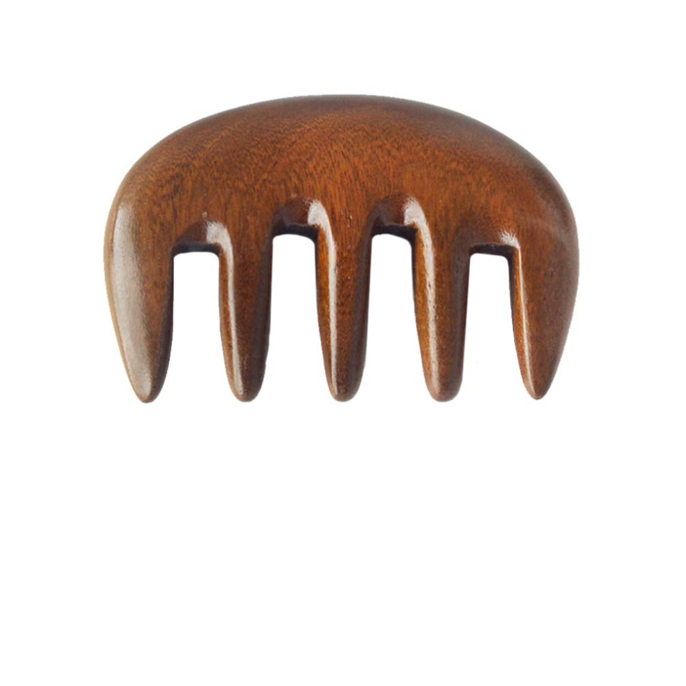 Unisex Wood Detangling Comb With Wide Tooth Design For Gentle Scalp Massage And Tangle Grooming