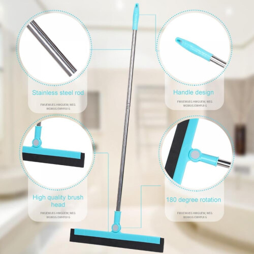 Σκούπα δαπέδου Squeegee, λαβή 35 ιντσών με μακριά λαβή για ντους, μπάνιο, κουζίνα, 2
