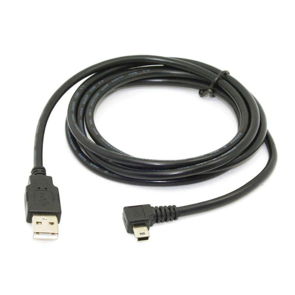 1.8M Mini Usb B Type 5Pin Male 90 Degree Left Angled To Usb 2.0 Male Data Cable Color Black 9425574757364
