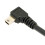 Datový kabel Mini USB B typu B, 5pinový samec, pravý úhel 90 stupňů - USB 2.0 samec, 1,8 m, černá barva 5