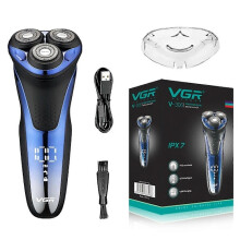 VGR Electric Shaver for Men, Waterproof Hair Trimmer, Professional Beard Trimmer, Cordless 3D Rotary Trimmer for Me With box