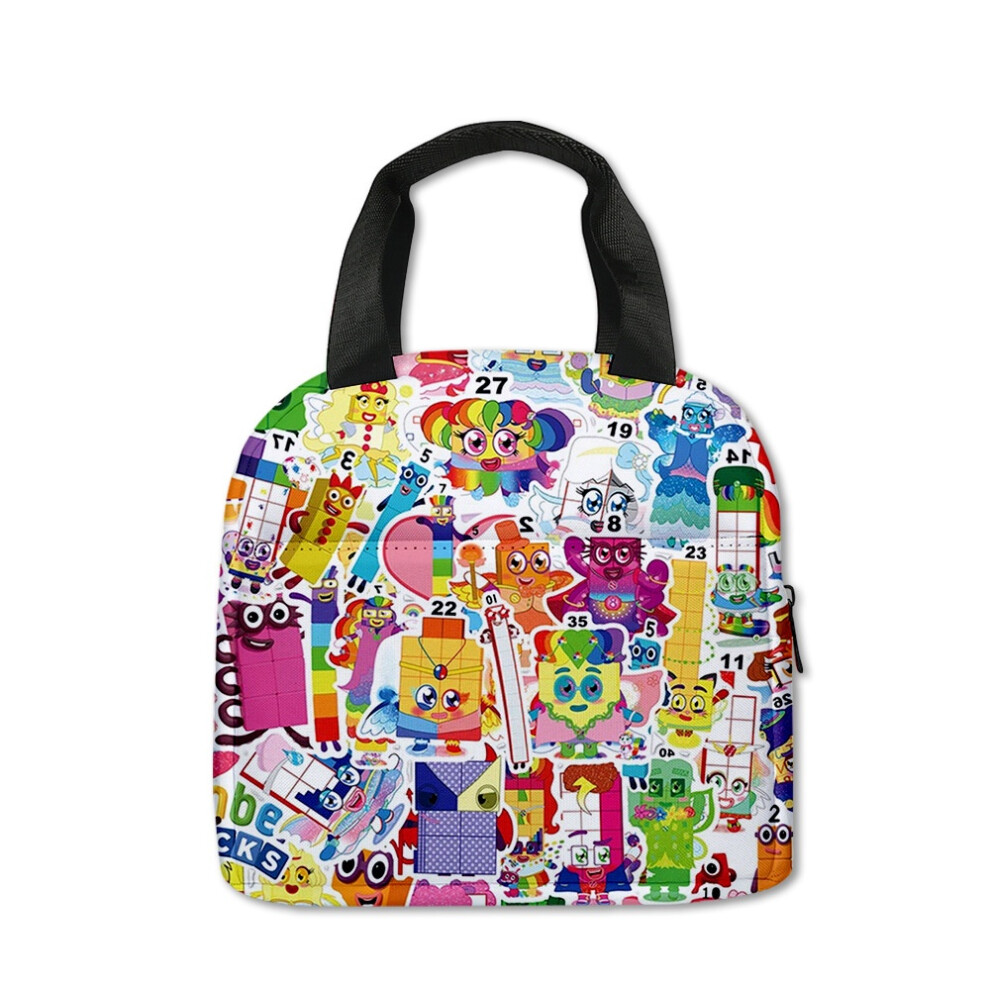 (Multicolour) Bags Numberblocks Lunch Ice Bag Thermal Insulated Cooler Picnic Kids Students