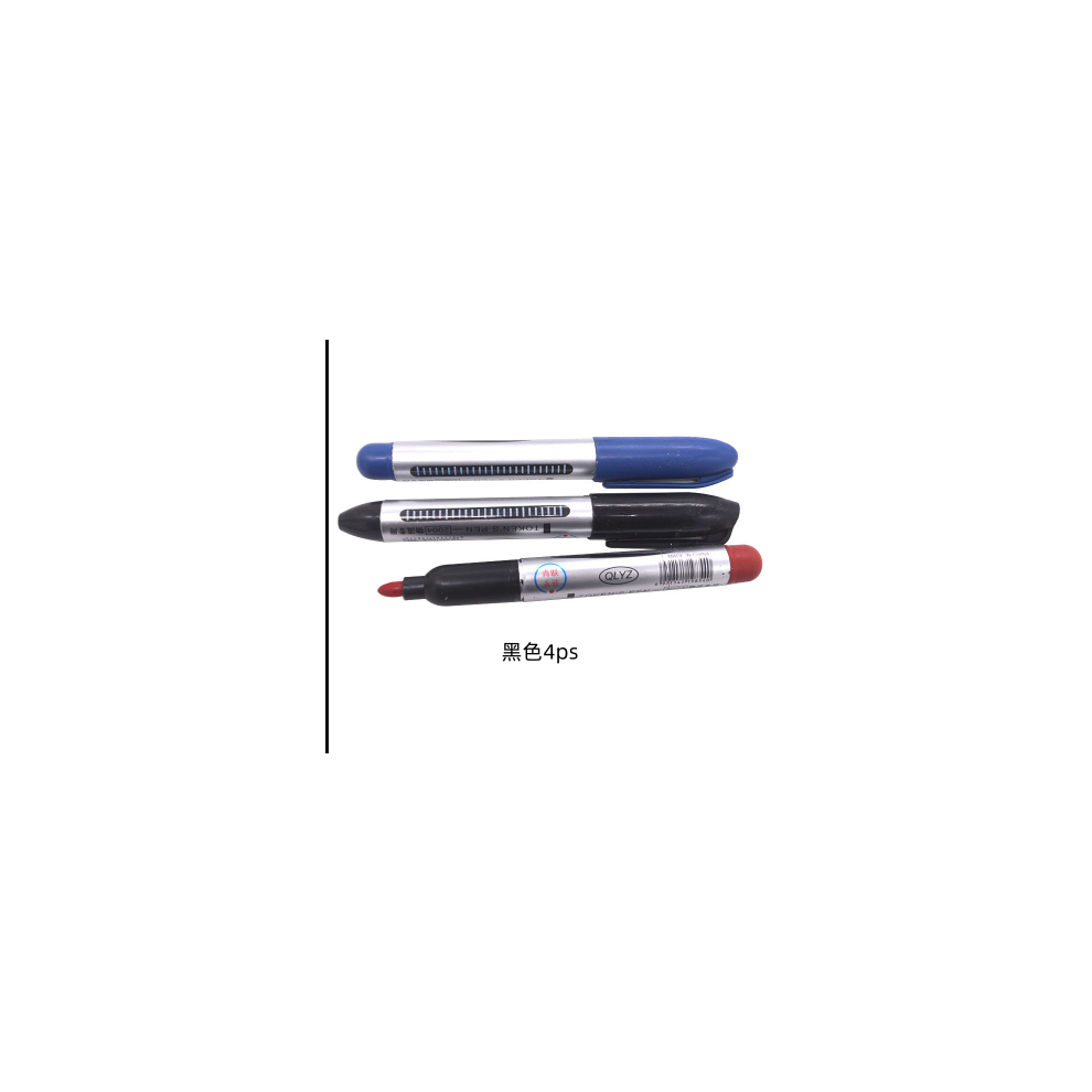 4 Pack Black Dry Erase Markers For Whiteboards, Glass & Smooth Surfaces, Bullet Tip, Odorless, Non Toxic, Wipeable & Reusable For Office, School & Hom