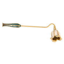 Vintage Metal Candle Snuffer with Long Handle Ergonomic Grip Elegant Design for Home Decor