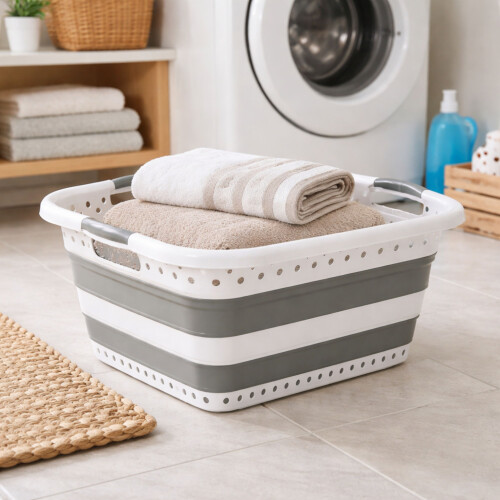 Collapsible Laundry Basket Foldable Washing Bin Hamper Space Saving Pop Up 2