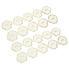 20 Pezzi Ricamabili Termoadesivi con Faccine di Gatto, Bianco, 6,7x7cm
