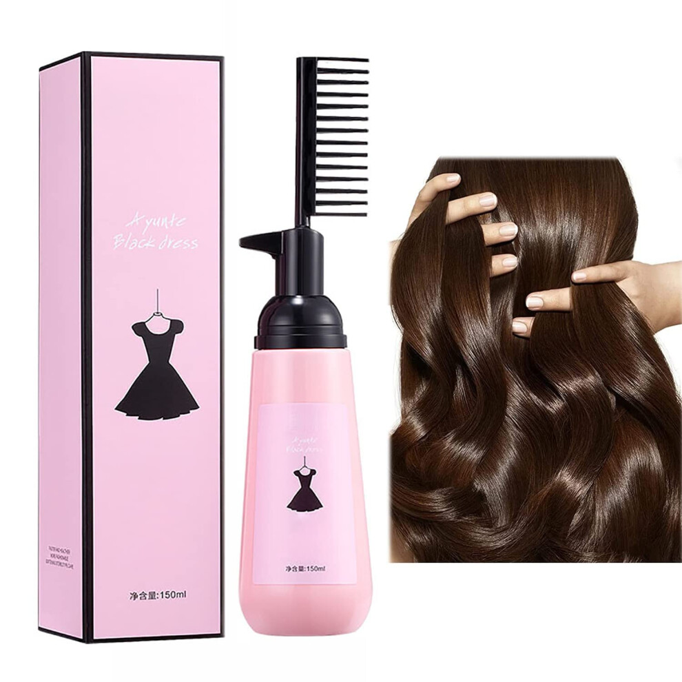 Hair Straightening Cream with Builtin Comb, 3 Seconds Smooth Shiny Hair, 150ml Nourishing Treatment