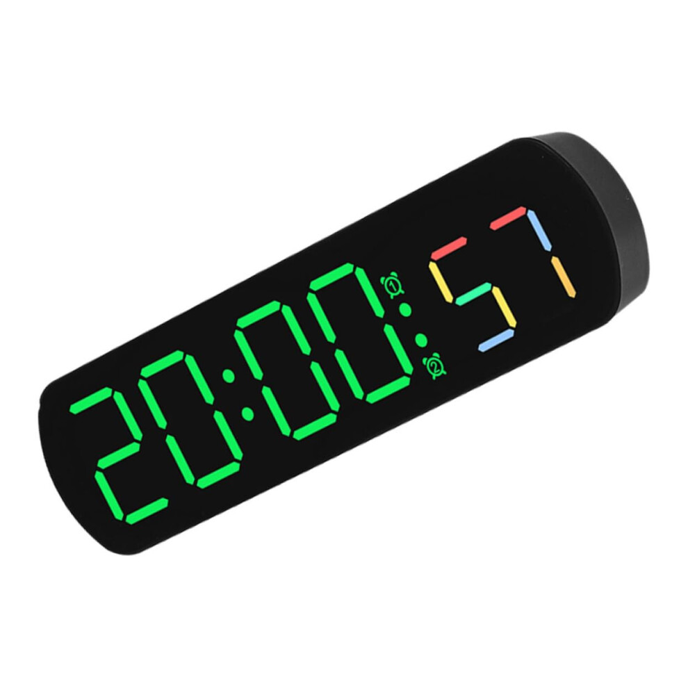 Digital Alarm Clock with Dual Alarm, LED Temperature Display, Countdown Timer, Large Mirror Numbers