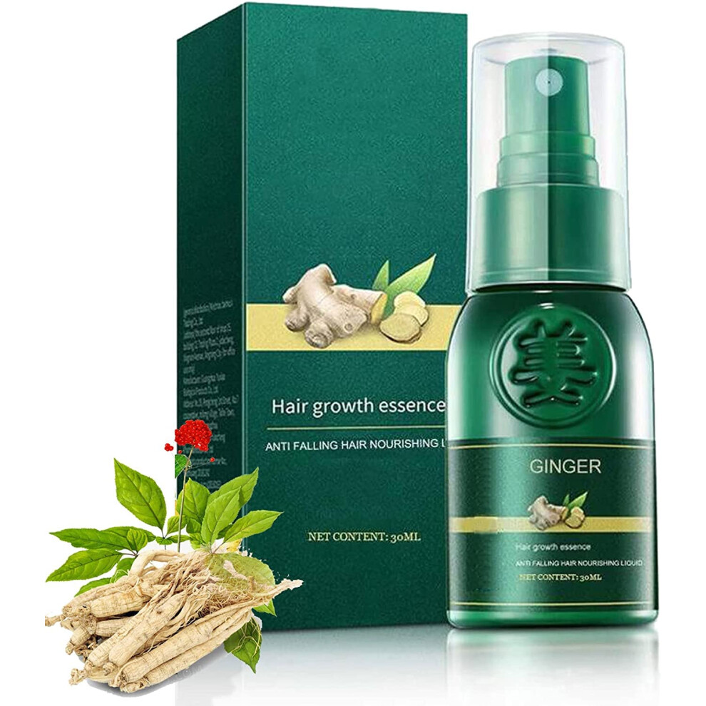 Hair Growth Serum Spray with Ginseng and Ginger for Hair Regrowth Support and Anti Hair Loss