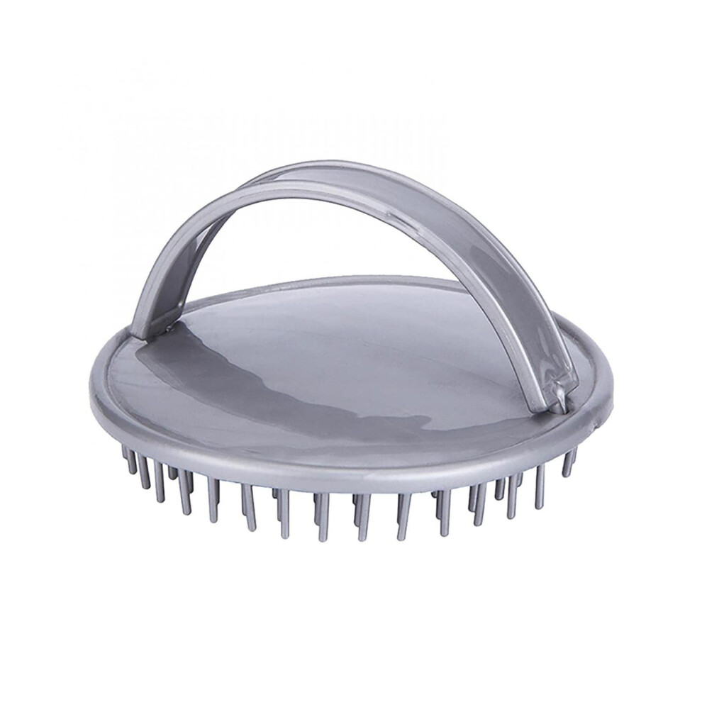 Gray Scalp Massager Shampoo Brush For Wet And Dry Hair Antidandruff Ergonomic Grip