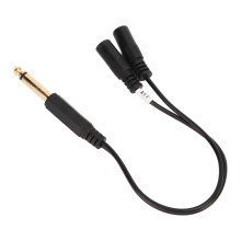 Musikinstrument-Audio-Splitter 1/8 Zoll auf 1/4 Zoll Mono 6,35 mm Kabel 25 cm