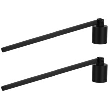 2pcs Antique Candle Snuffer Set with Long Handle for Safe Flame Extinguishing, Decorative Black