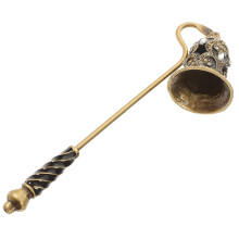 Candle Snuffer Extinguisher with Long Handle, Smoke Flame Control, Elegant Metal Home Decor