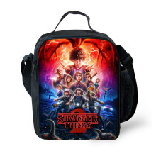 (Fire)Bolsa de lonchera aislada con patrón de Stranger Things bolsas de picnic al aire libre regalos niños