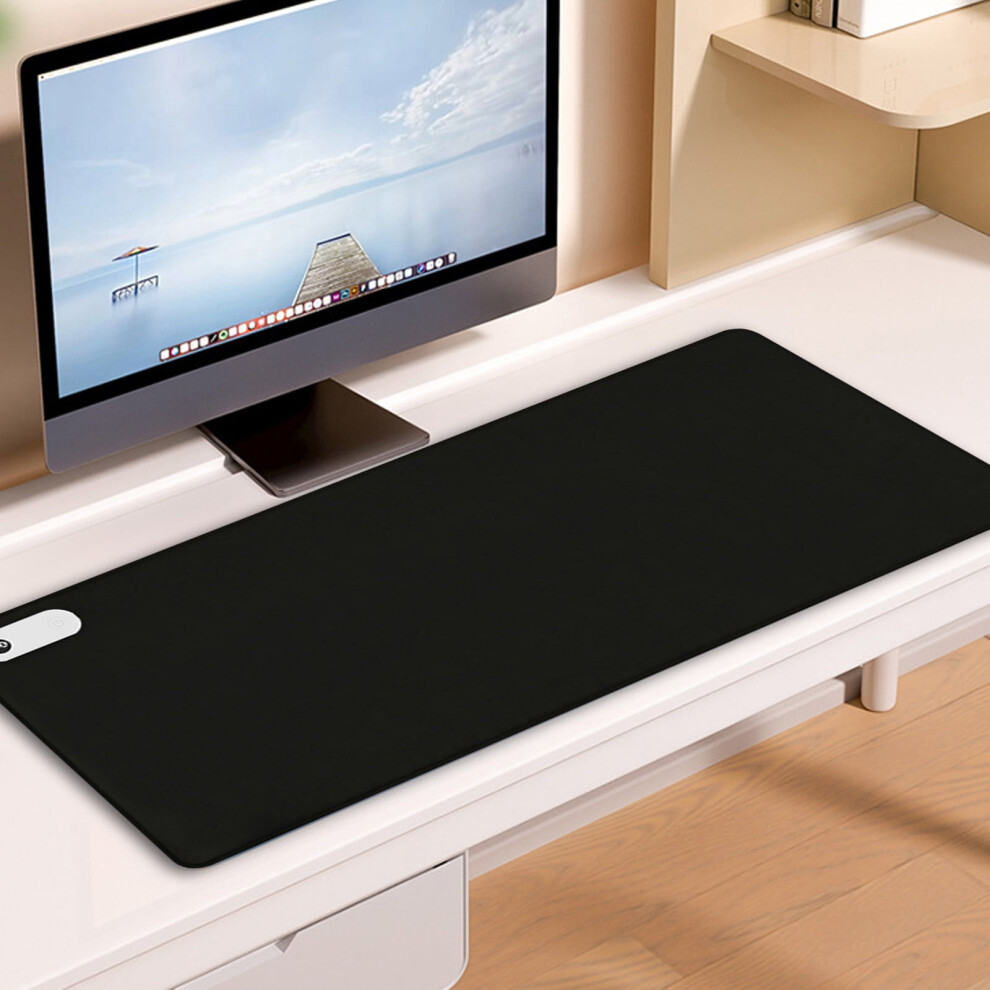 Herrnalise Warm Desk Pad, Heated Mouse Pad With 3 Heat Levels & Auto Shut-Off, Compatible With Office Keyboard, 32X13 Inch, Black 9482828538964