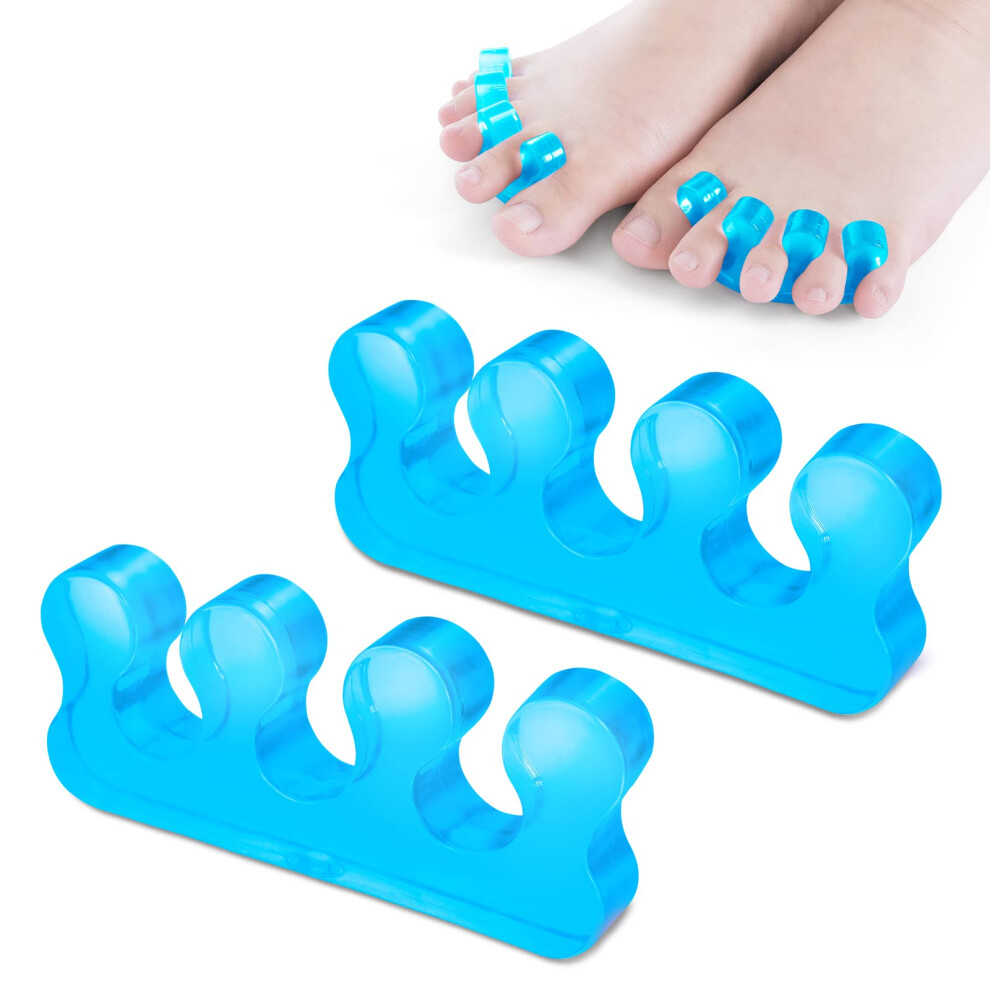 Toe Separators Gel Toe Spacers for Pedicure Comfort Silicone for Overlapping Toes Men Women