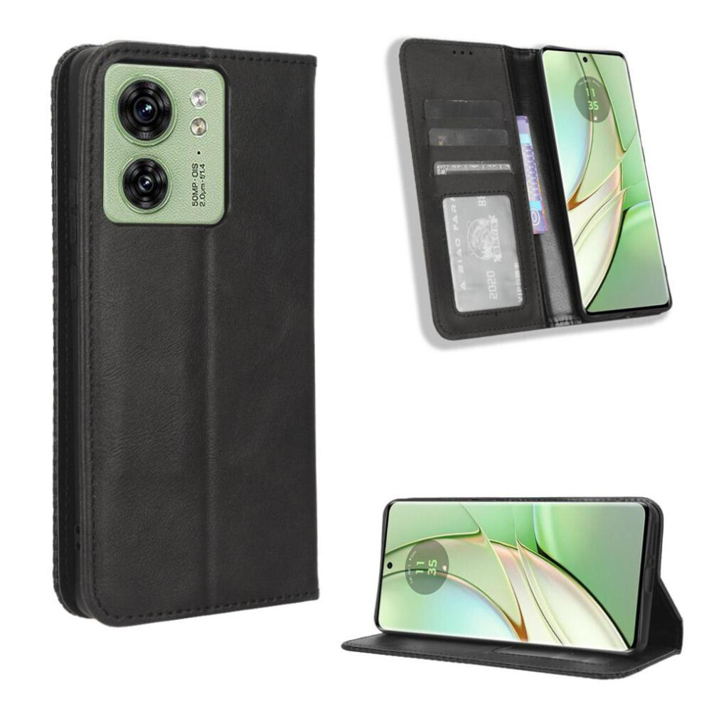 Case For Motorola Edge 40 Magnetic Closure Pu Leather Wallet 9482828539657