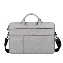 15.6 inch Laptop Bag Notebook Sleeve Bag Messenger Bag Notebook Shoulder Bag-Gray