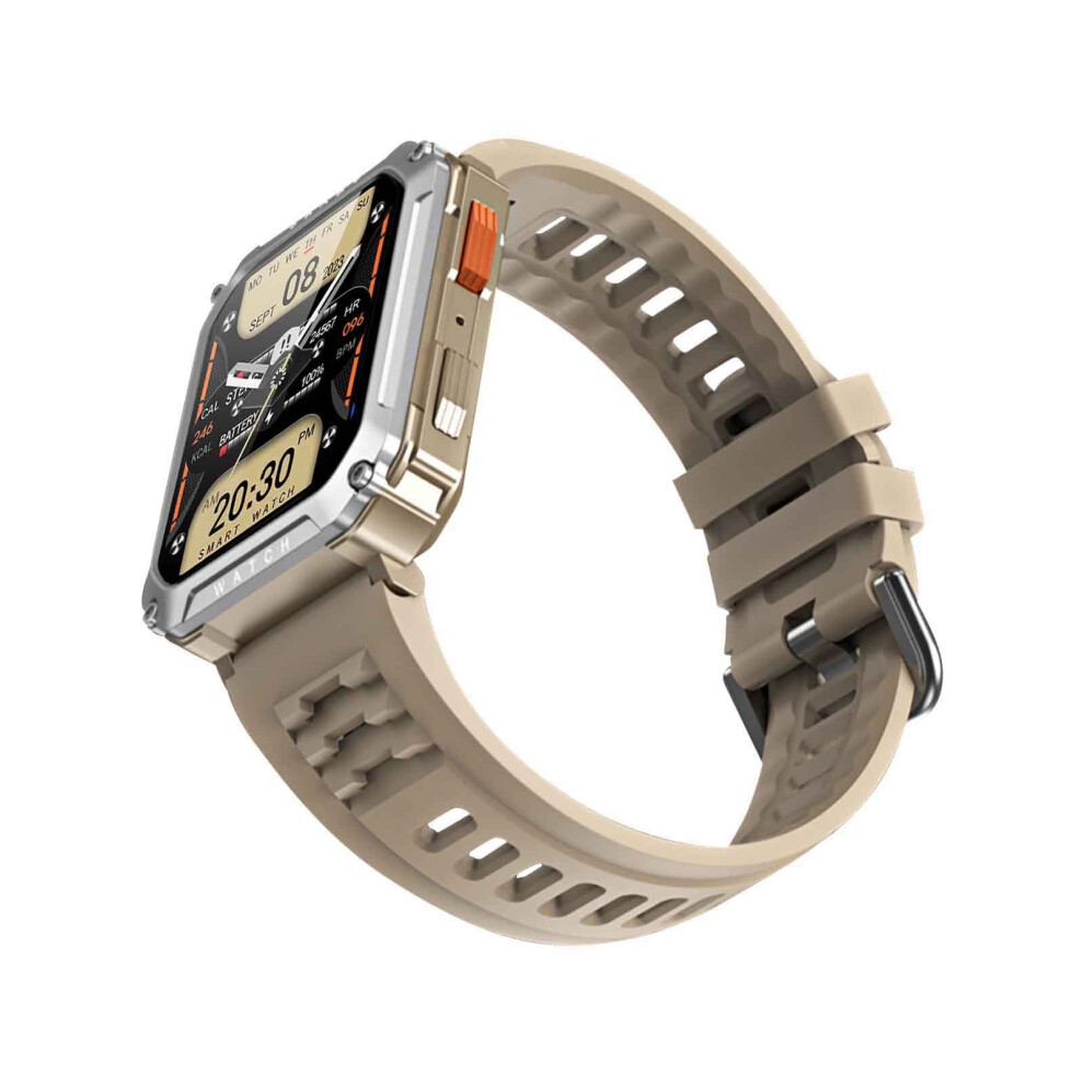 Zeceouar Clearance! Smart Watch 50M Waterproof, Rugged Military, Bluetooth Calls, 2.01In Display, Compatible With Ios/Android 9482828543692
