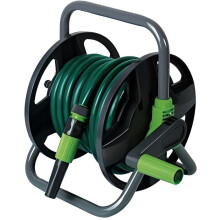Dévidoir tuyau d'arrosage portable - RIBILAND - 15m - à 12,5mm - Gris