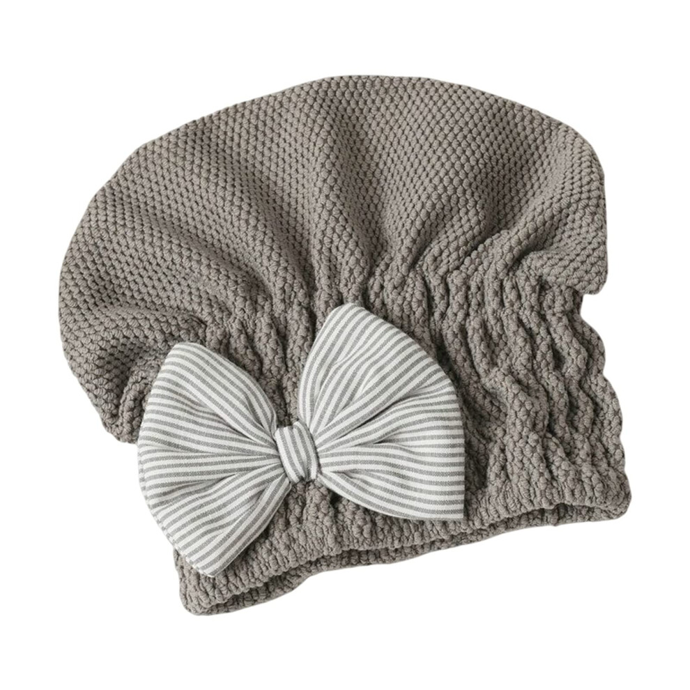 Coral Microfiber Hair Drying Towel Hat For Women Quick Dry Fleece Shower Cap With Elastic Fit