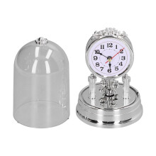 European Desk Clock with Quiet Movement, Retro 360 Rotating Design for Bedroom and Home Decor