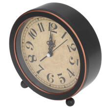 Retro Style Silent Desk Clock with Large Numbers for Home Office and Bedroom