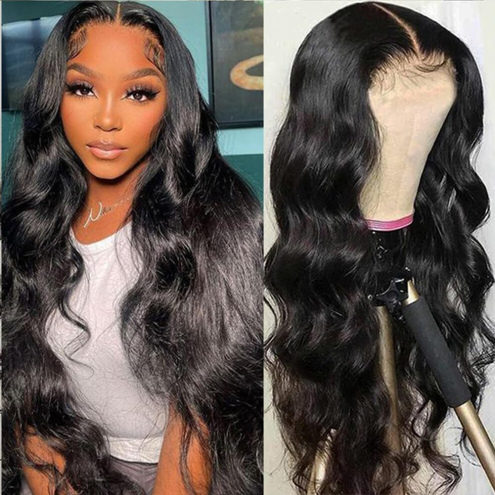 Unisex 14 Inch 4X4 Lace Front Human Hair Bob Wig Preplucked Natural Hairline Glueless Brazilian Virgin Hair