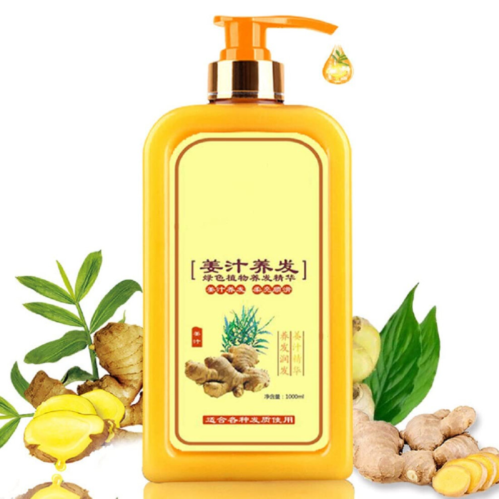 Ginger Hair Growth Shampoo 280ml â Anti Hair Loss, Boost Volume, Nourish Scalp, Thicker Hair