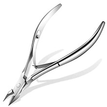 Professional Stainless Steel Cuticle Nipper with Pusher for Dead Skin Removal and Manicure Care