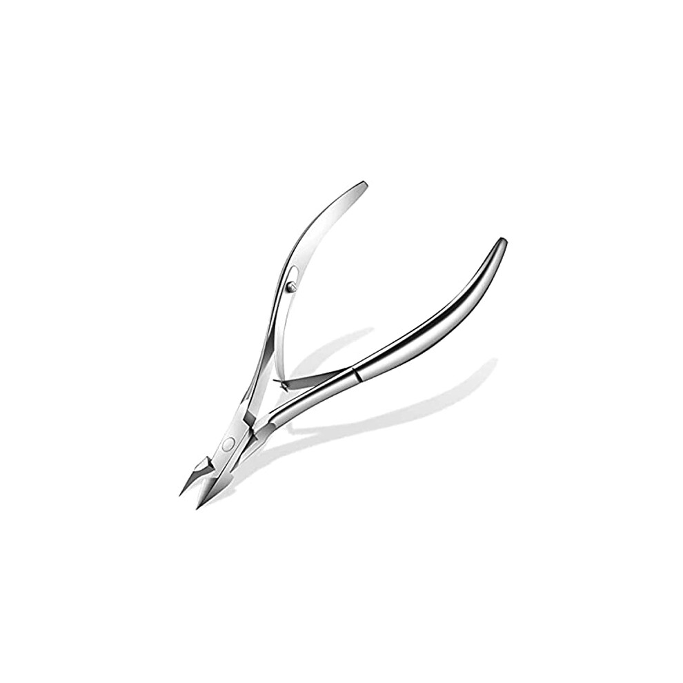 Silver Professional Stainless Steel Cuticle Nipper With Pusher For Dead Skin Removal And Manicure Care