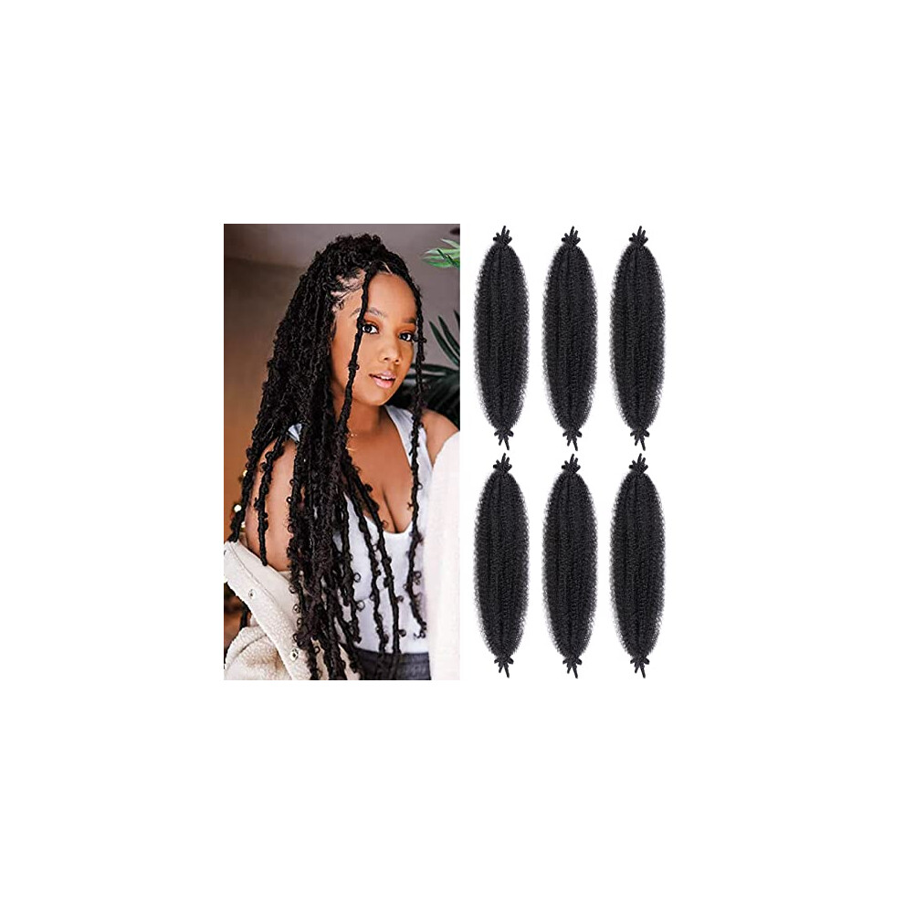 Unisex Black Afro Twist Braiding Hair 30 Inch Natural Prestretched Soft Yaki Synthetic Crochet Extensions