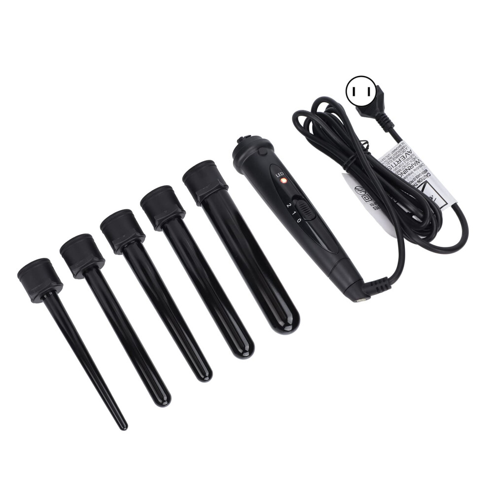 Curling Iron Set 5 in 1 Ceramic Hair Curler with Interchangeable Barrels for Multiple Styles 100240V