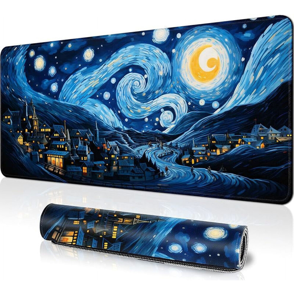 Japanese Cherry Blossom 31.5X11.8in Gaming Mouse Pad, Big Desk Mat With Stitched Edge & Non-Slip Base For Keyboard And Mouse 9482828545887
