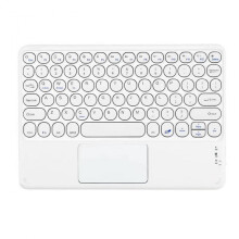 Clearance! EQWLJWE Bluetooth Keyboard - Round Cap Mini BT Wireless Keyboard with Touchpad, Ultra-Slim Rechargeable for Android Windows PC Tablet