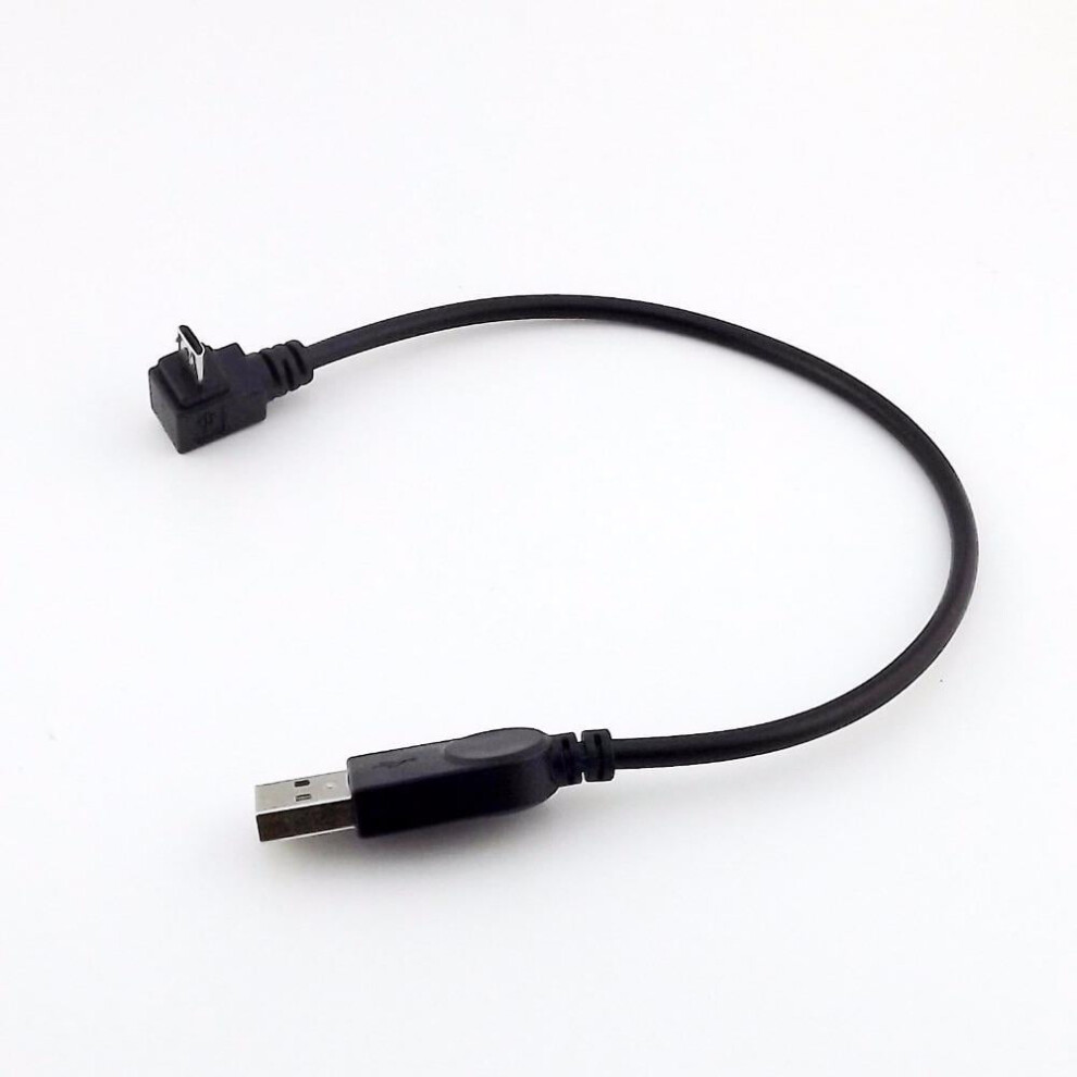 For 1Pc Down Angled Micro Usb Male To Usb 2.0 A Male Data Charge Cable 25Cm 9482828547669