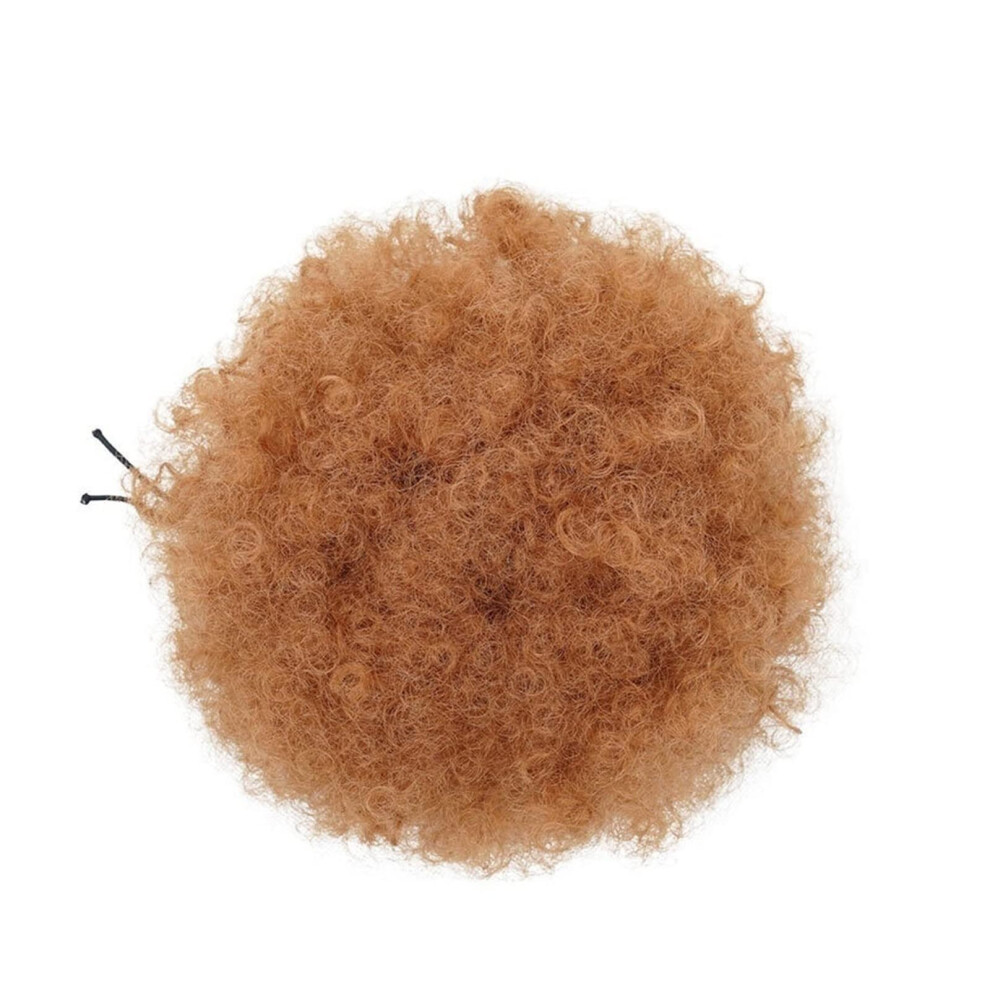 Unisex Afro Puff Hair Bun Synthetic Kinky Curly Ponytail Extension Heat Resistant Chignon #30