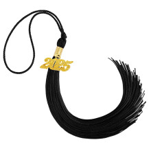2025 Graduation Tassel Black with Gold Year Charm for Graduate Cap Ceremony Decoration