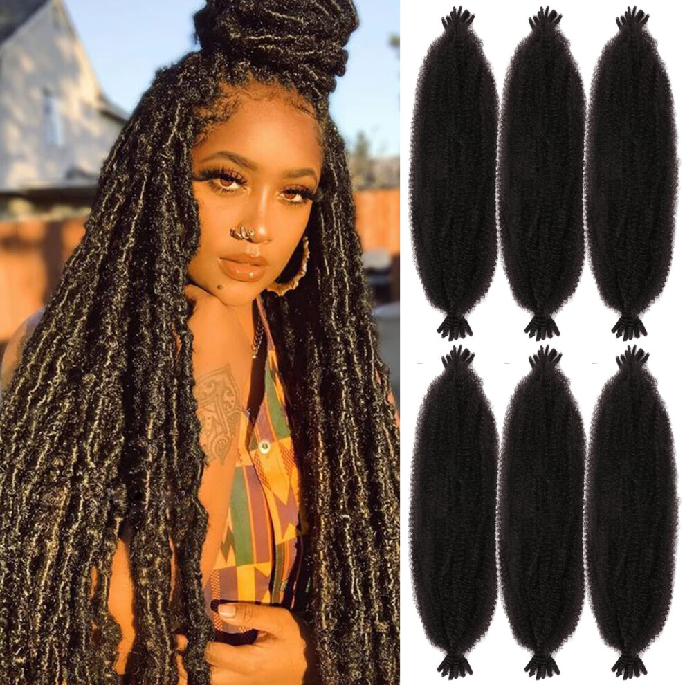 Unisex Black Yaky Twist Crochet Hair 14 Inch PreâTwisted Braids For Women, Soft Synthetic Senegalese Style, Pack Of 7