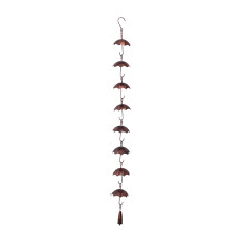 Decorative Metal Rain Chain for Gutters Umbrella Design Roof Drainage Garden Outdoor Accent