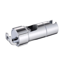 Adjustable Shower Head Holder with 360 Rotation for 1825mm Slide Bar, Silver Bathroom Clamp