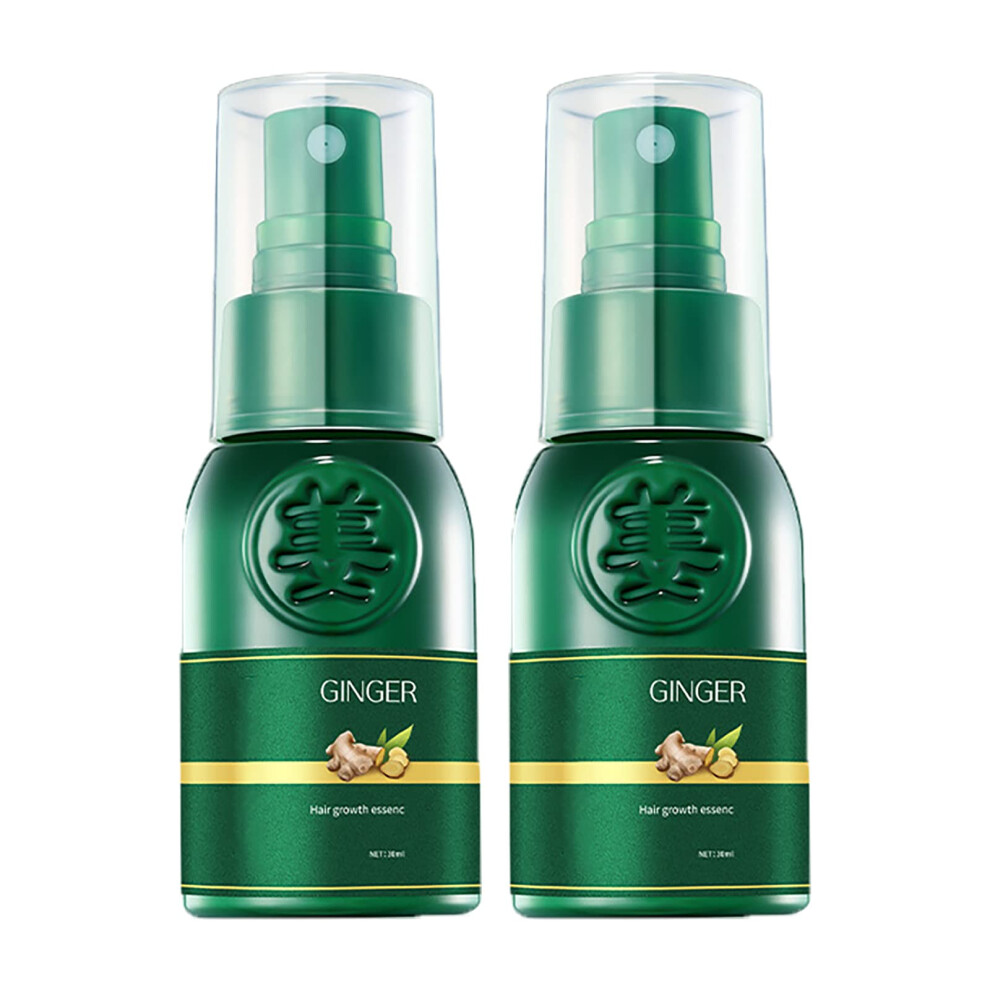 2PCS Ginseng and Ginger Hair Growth Spray 30ml for Thinning Hair, Overnight Nourishing Regrowth Serum
