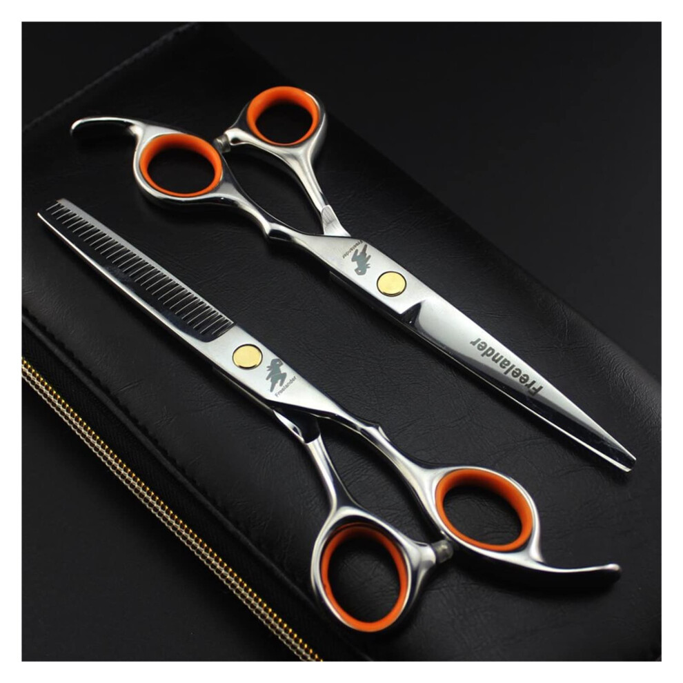 Silver 6.0 Inch Hairdressing Scissors Set Barber Scissors With Ergonomic Grip And Precision Cutting Performance