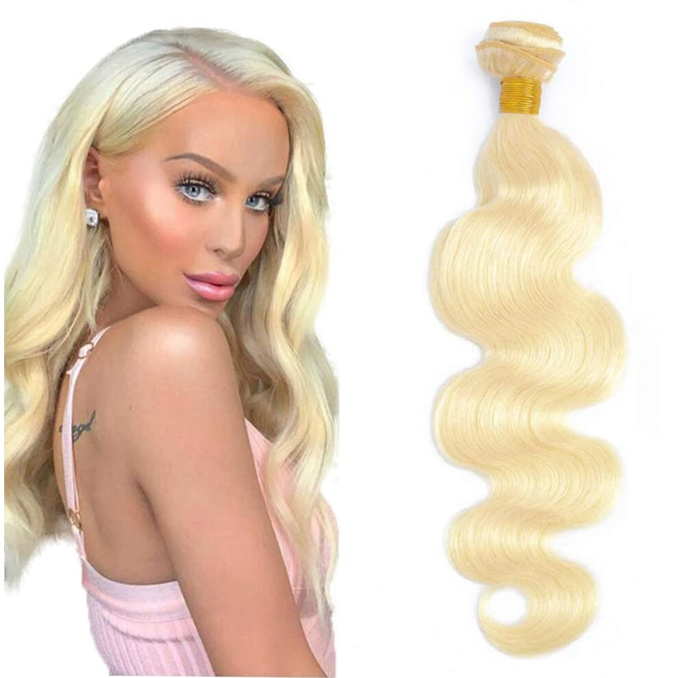 Unisex Honey Blonde Human Hair Bundles 26 Inch Brazilian Virgin Body Wave Extensions Double Weft