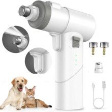 Dog Nail Grinder, Pet Nail Grinder with LED Light & 2 Grinding Heads Quiet Toenail Grooming Tool for Small Medium Large Dogs and Cats