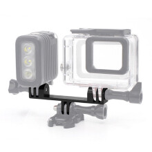 Prémiový ABS držák pro dvojitou montáž GoPro, robustní podpora pro simultánní montáž kamery