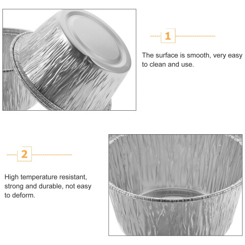 100Pcs Cupcake Baking Cups Party Gathering Aluminium Foil Baking Cups Pudding Containers 2