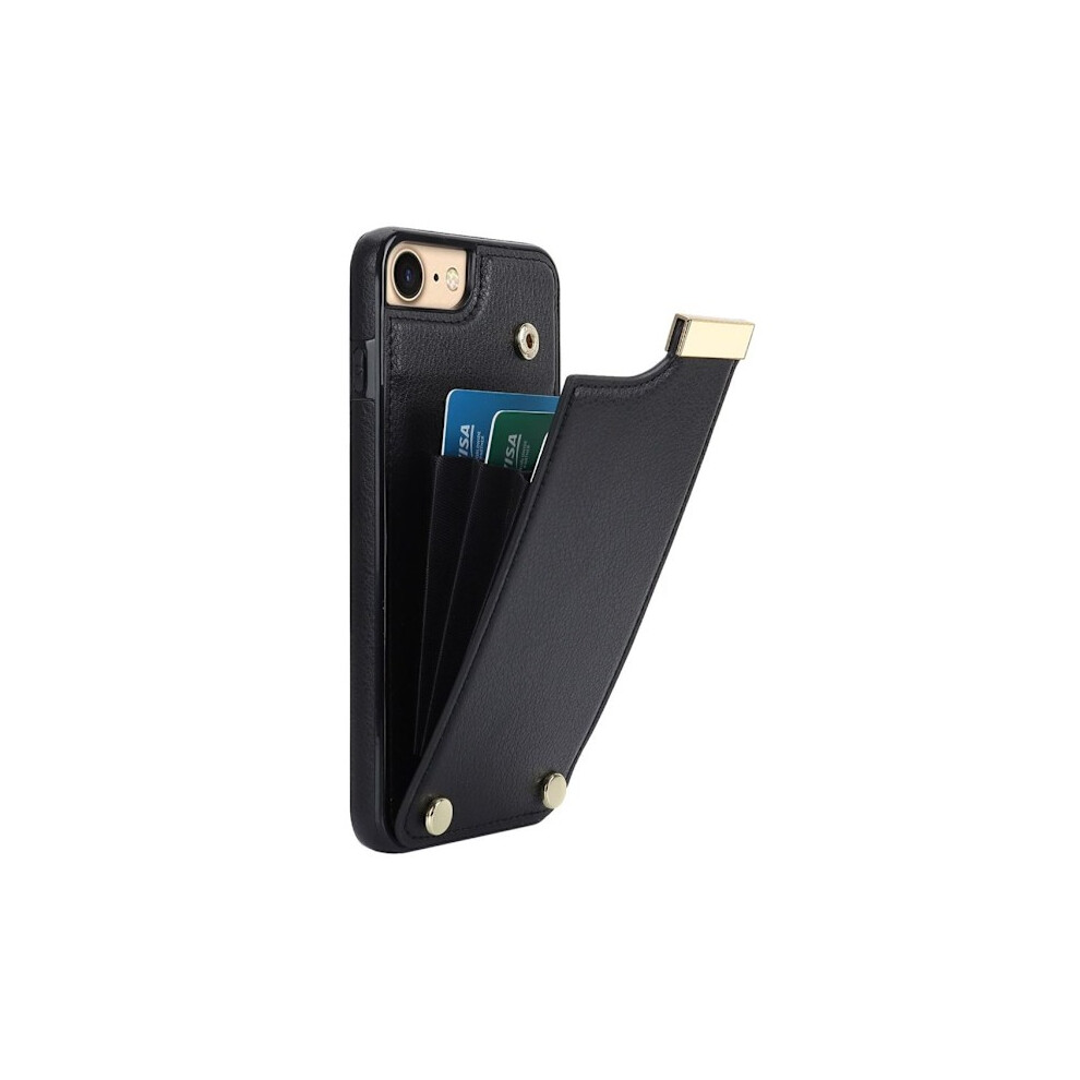 Compatible With Iphone Se (2022) Etc. Case With Card Holder - Black 9482828551598