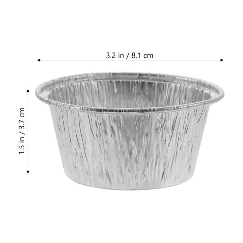 100Pcs Cupcake Baking Cups Party Gathering Aluminium Foil Baking Cups Pudding Containers 1